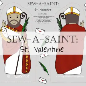 St. Valentine sewing pattern printable template