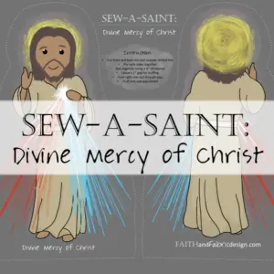 Divine Mercy Jesus printable sewing pattern