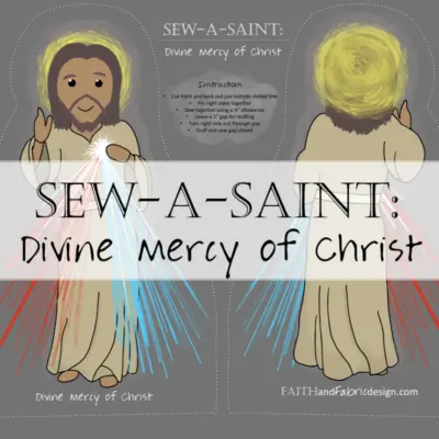 Divine Mercy Jesus printable sewing pattern