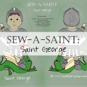 Saint George knight and dragon sewing pattern
