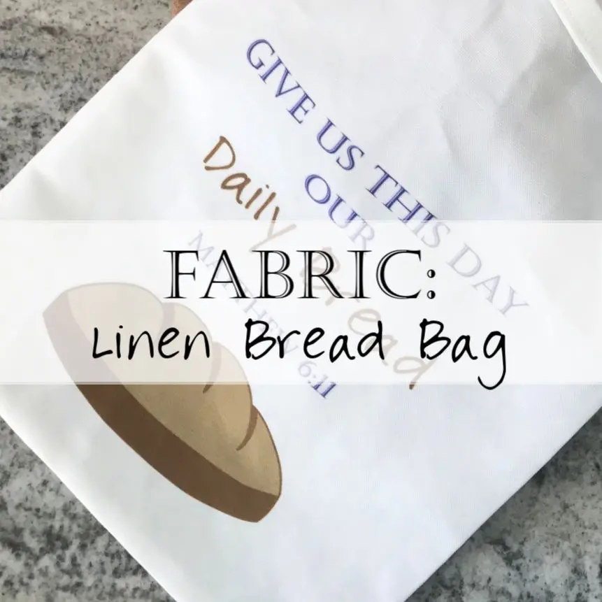 Christian Breadbag Give Us This Day Our Daily Bread Bag Fabric 4