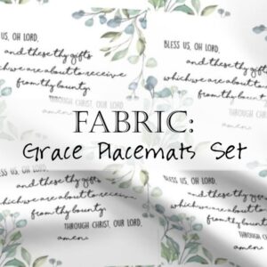 Grace Placemats Fabric Christian Header