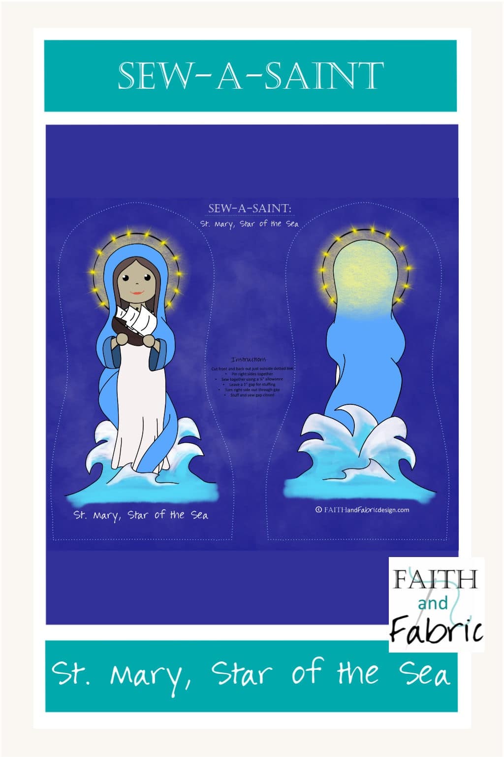 St. Mary, Star of the Sea Fabric Sew-a-Saint