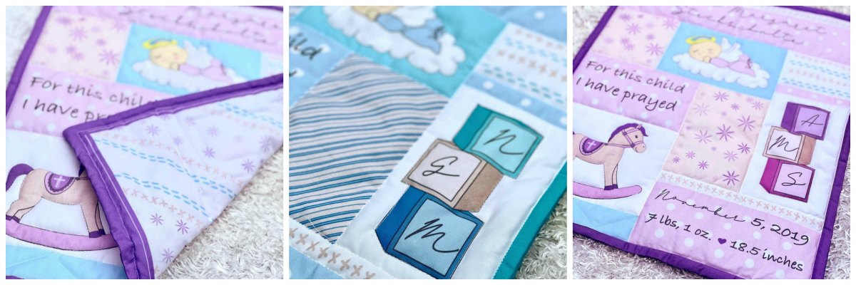 Create a beautiful baby blanket quilt with this DIY kit!