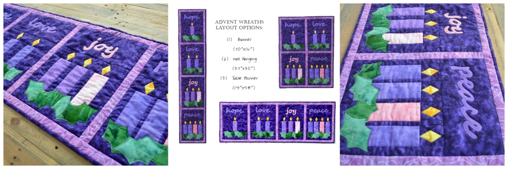 Christian Quilt Pattern Advent Wreath