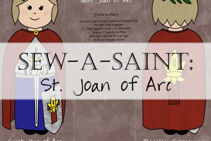 St. Joan of Arc Sew-a-Saint Fabric 1