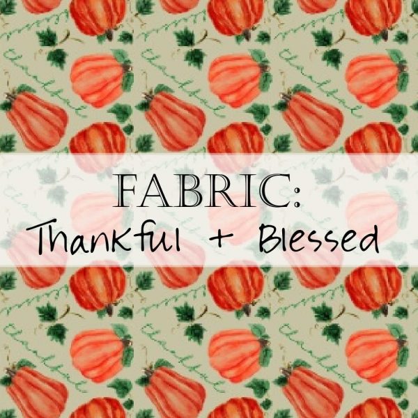 Pumpkin Thankful Blessed Fall Fabric Header