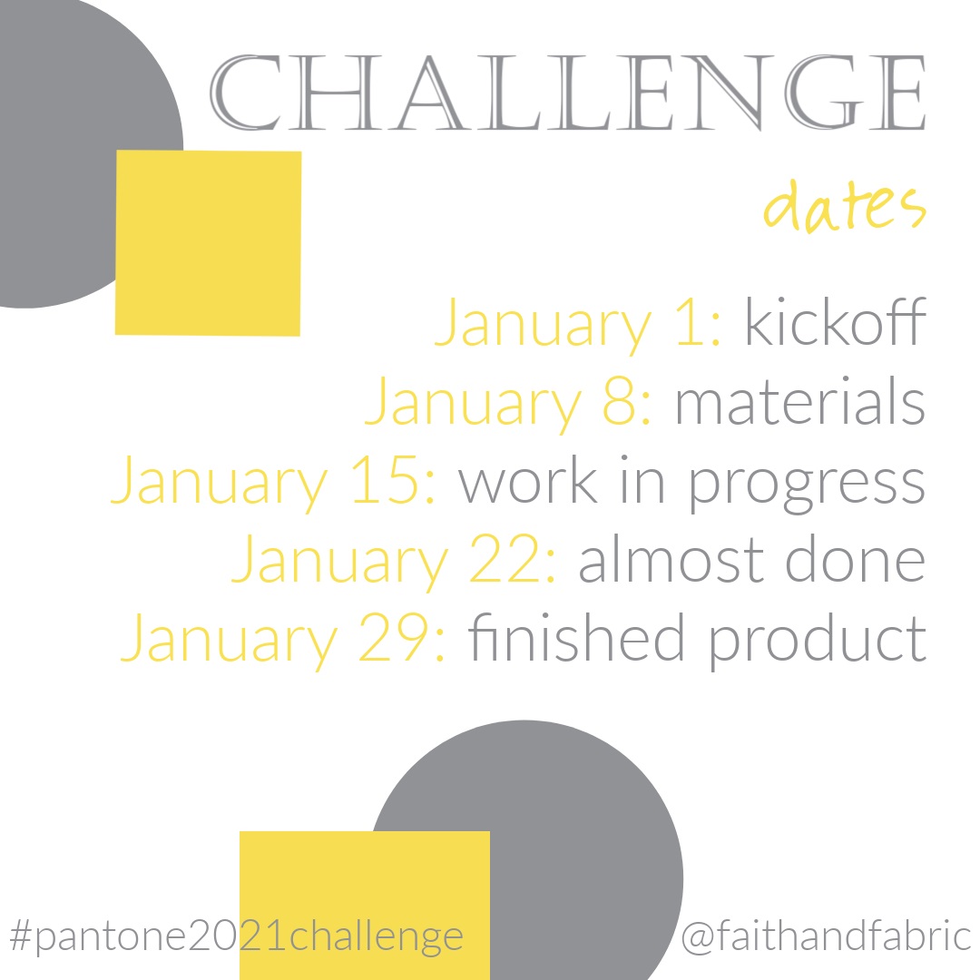 Pantone 2021 Challenge Dates