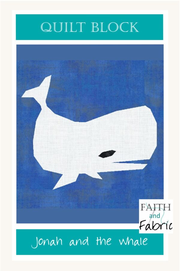 Day 19 Jonah Whale Quilt Block Pattern