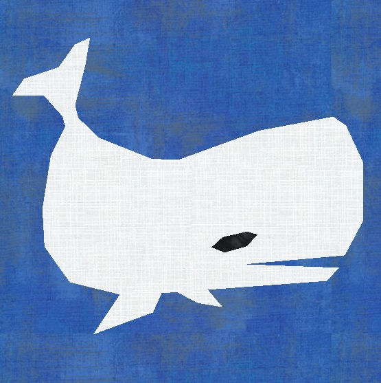 Day 19 Jonah Whale Quilt Block Pattern