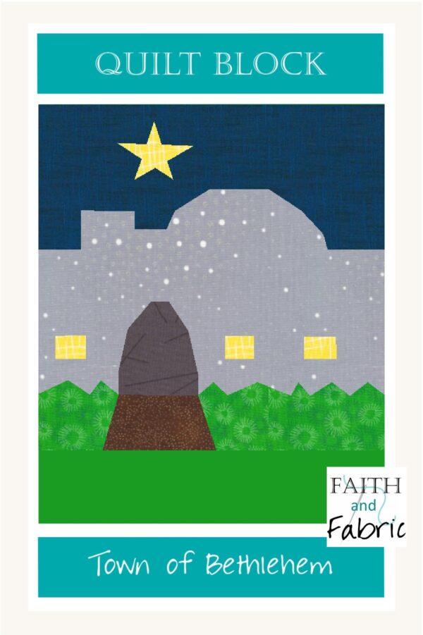 Create the Town of Bethlehem in this Christian quilt block pattern!