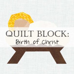 Day 25 Baby Jesus Manger Quilt Block Jesse Tree Scripture