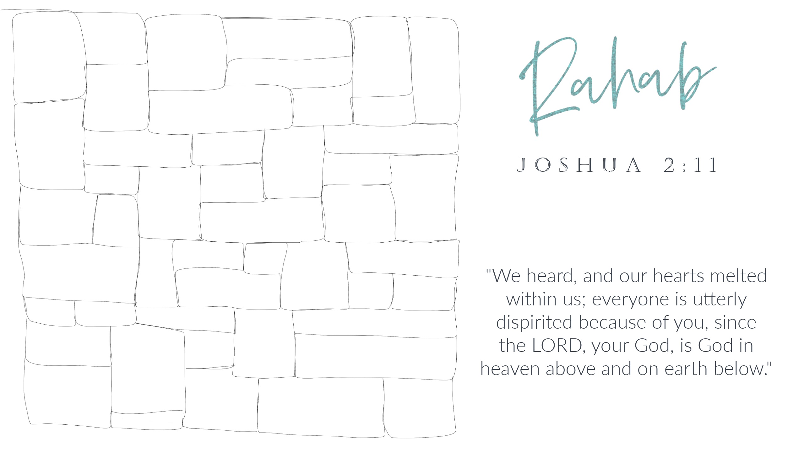 Week 3 Rahab Main Free Motion Quilting Scripture Design