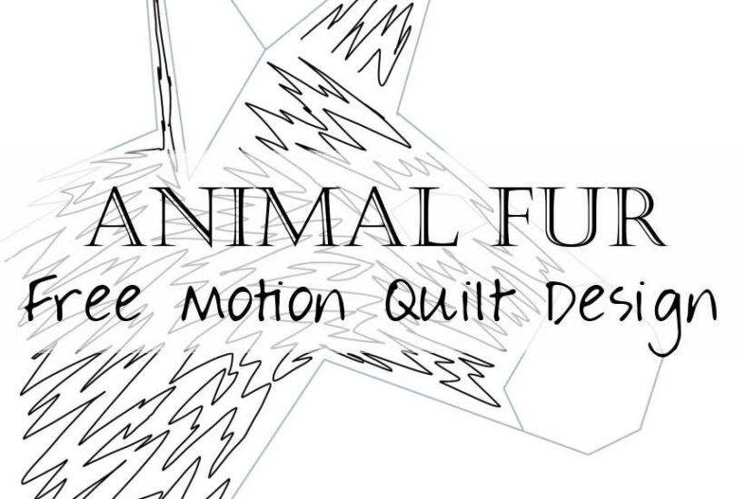 How to Free Motion Quilt Animal Fur Hair Design