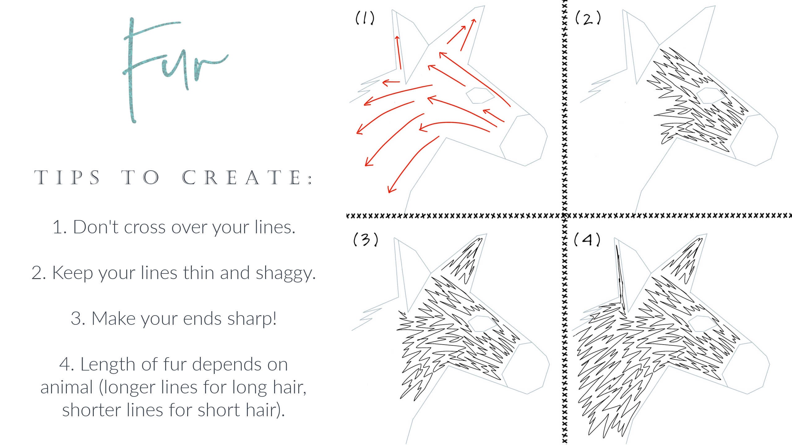 How to Free Motion Quilt Animal Fur Hair Design