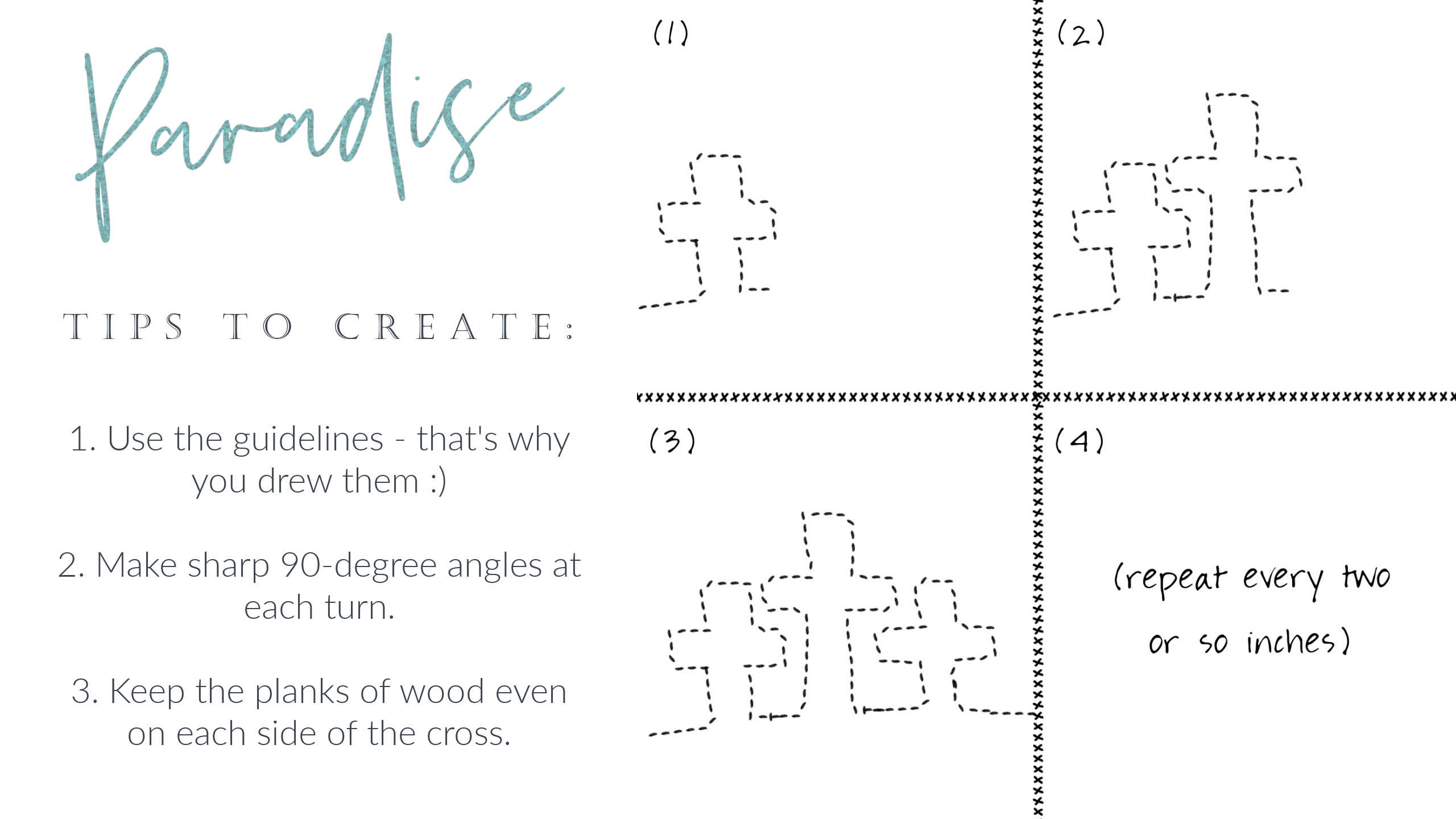 Create a free motion quilt design of the most iconic Christian image: the cross. This basic three cross free motion quilt design would be beautiful in wide quilt borders in a contrasting thread!