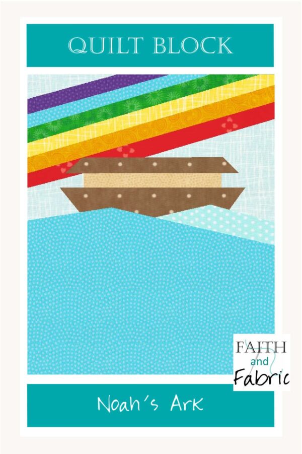 Celebrate Noah's Ark with this rainbow quilt block pattern!
