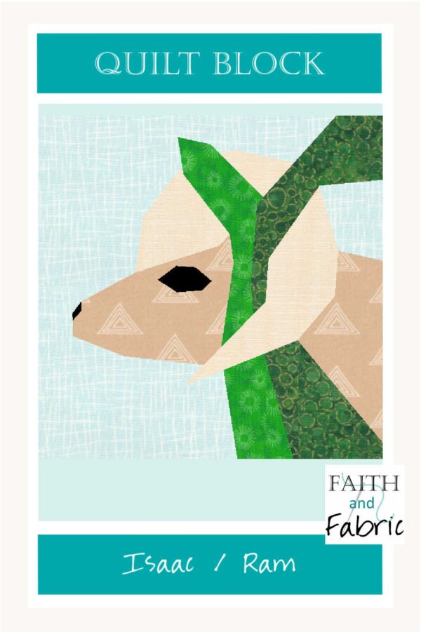 Create the iconic moment that a ram was found in the brush, an offering to be made by Abraham, in this quilt block pattern!