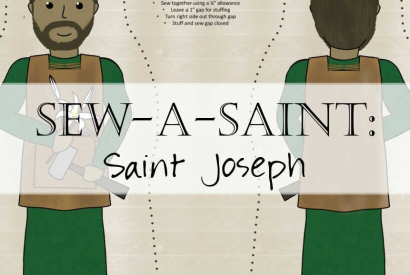 Sew your own Saint Joseph Sew-a-Saint doll with this adorable all cotton fabric panel!