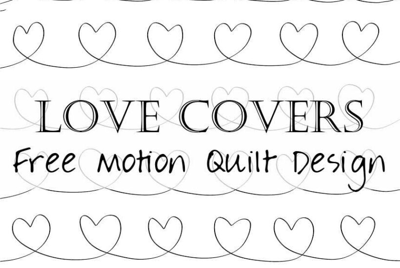 Learn to free motion quilt chain hearts! You'll learn how to make chain hearts, varying their size and shape, with key tips and video tutorial.