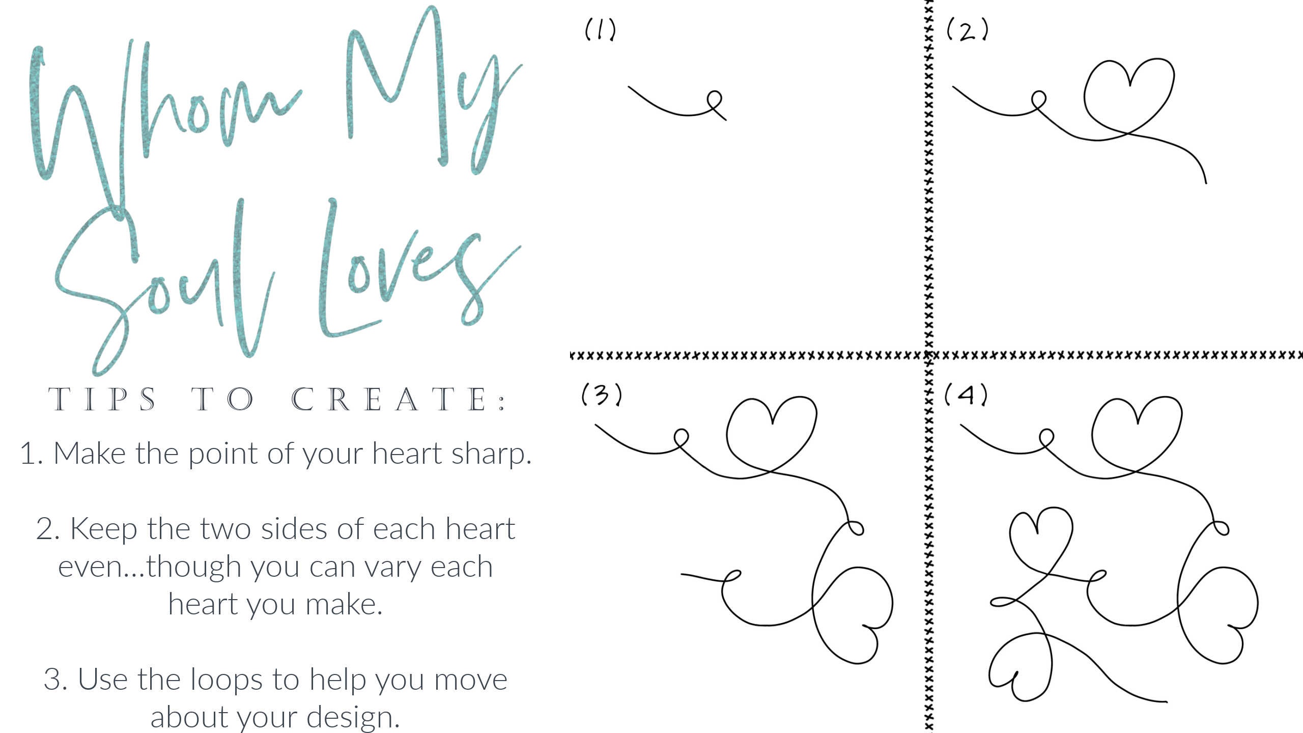 How to free motion quilt hearts