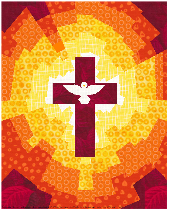 Celebrate the spirit of Pentecost with this Pentecost quilt pattern!