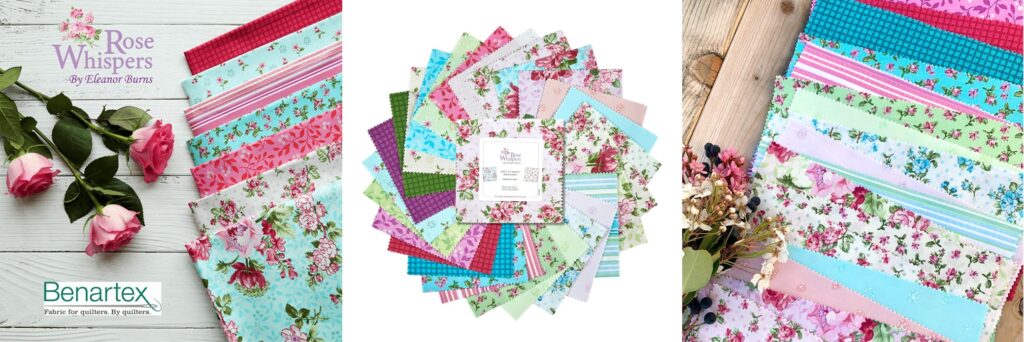 Spool of Thread Quilt Block Rose Whispers Fabric Eleanor Burns