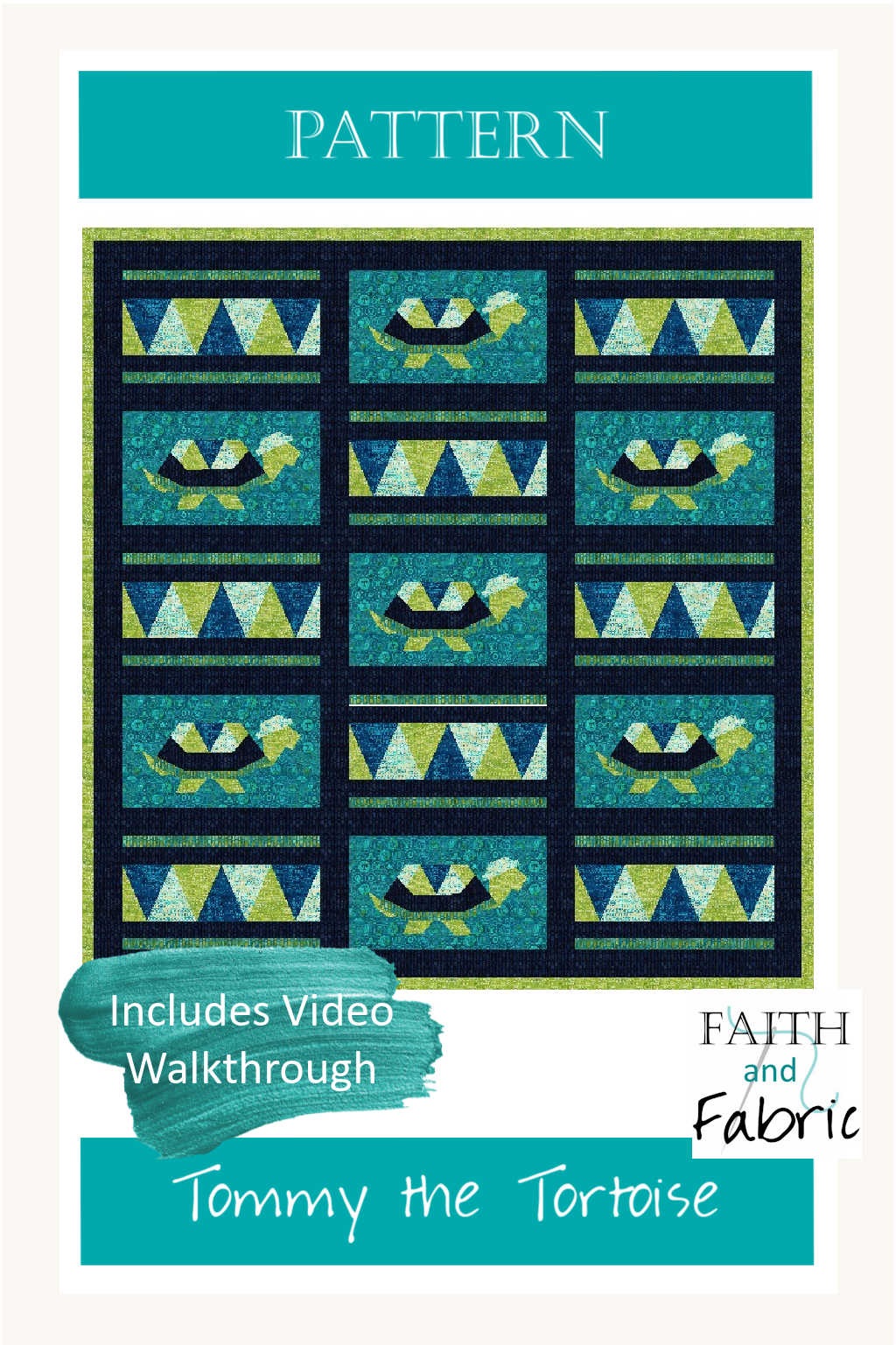 Some days we sprint towards the finish line, and other days we are the tortoise - slow and steady, one foot in front of the other, moving towards our goal. Share this beautiful tortoise quilt with someone you know who is facing an uphill challenge and help them remember that they can still win the race...one step at a time. This tortoise/turtle quilt pattern includes the FPP patterns, instructions to make the quilt top, fabric requirements, a coloring sheet, and more.