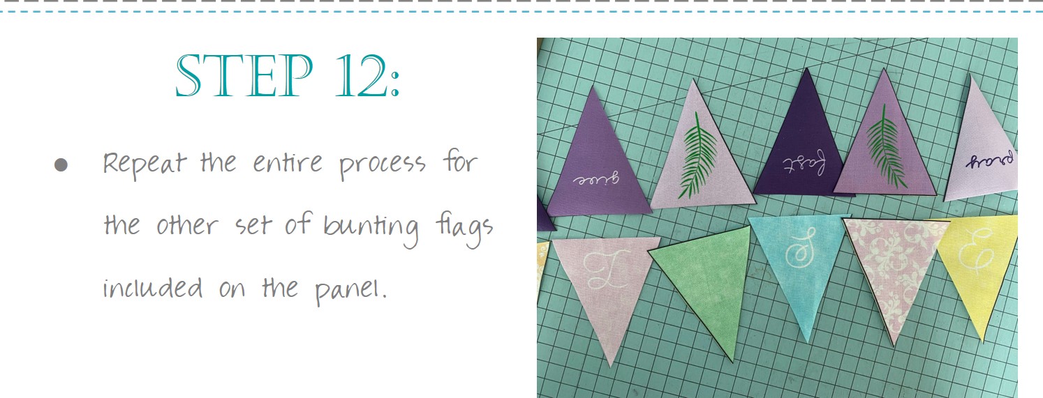 Tutorial How to Make Reversible Bunting for Advent Christmas Lent Easter