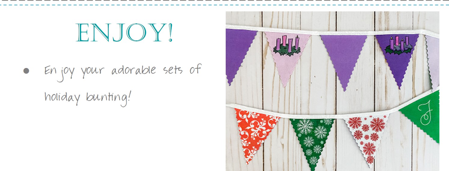 Tutorial How to Make Reversible Bunting for Advent Christmas Lent Easter