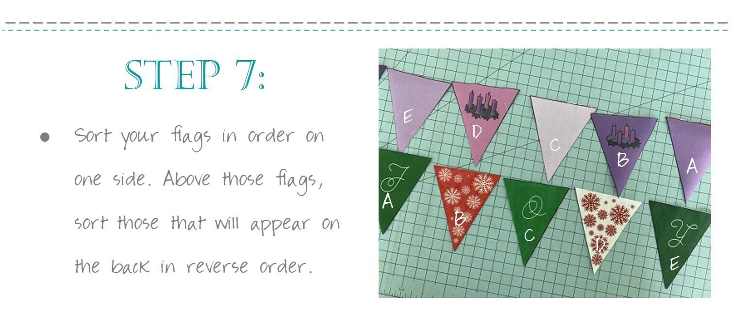 Tutorial How to Make Reversible Bunting for Advent Christmas Lent Easter