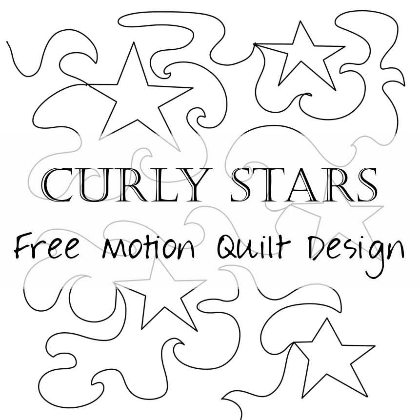 Free Motion Quilting Swirly Stars Faith And Fabric