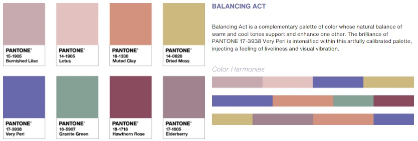 Pantone 2022 Complimentary Colors