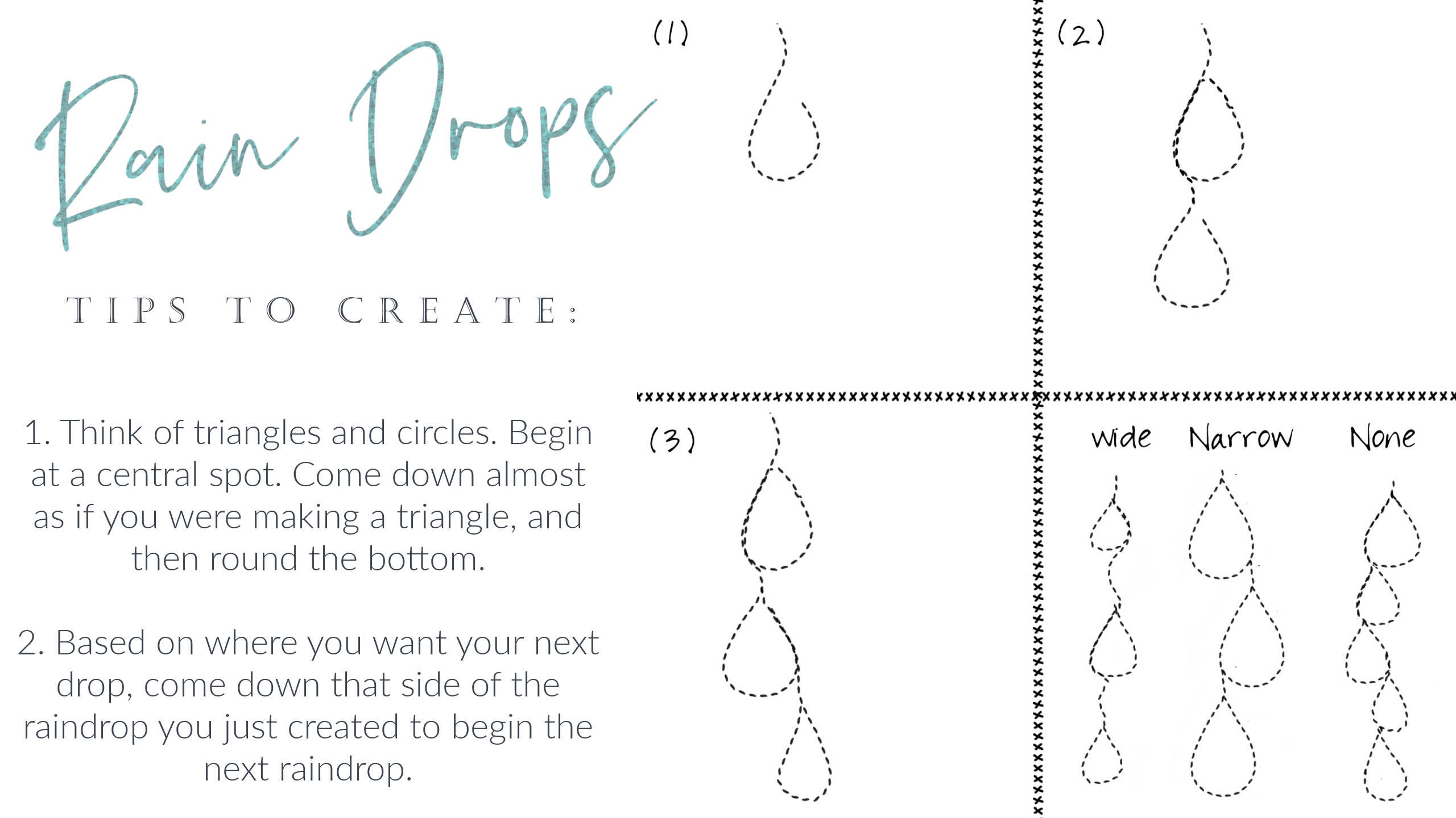 Learn How to Free Motion Quilt Rain Drops with this Video Tutorial