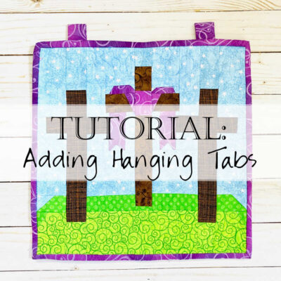 How to add hanging tabs to your quilt binding