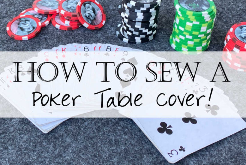 How to Make or Sew a Removable Felt Poker Table Cover 14