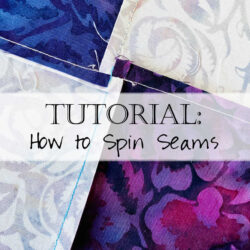 Tutorial: How to Spin Seams on Four Patch Quilt Block