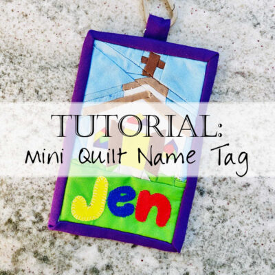 Tutorial How to Sew Make a Quilt Name Tag Handmade