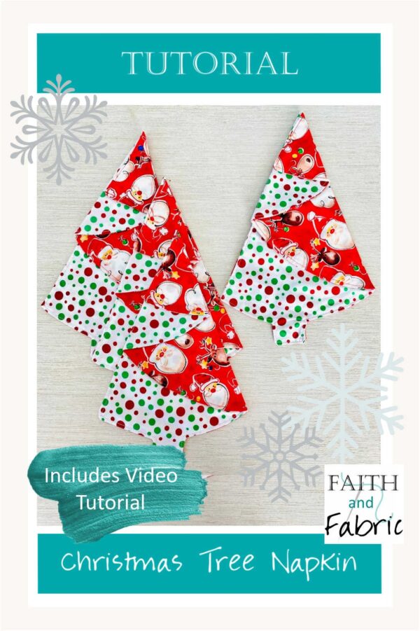 Tutorial How to Make Sew Christmas Tree Napkins Video DIY