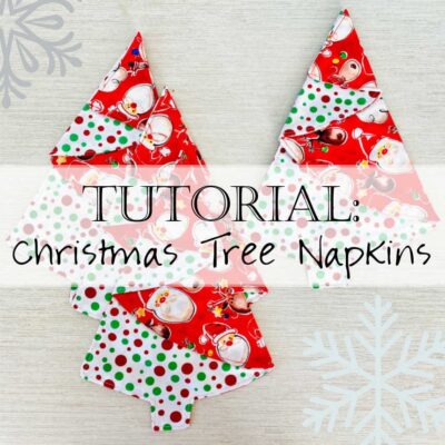 Tutorial How to Make Sew Christmas Tree Napkins Video DIY 2