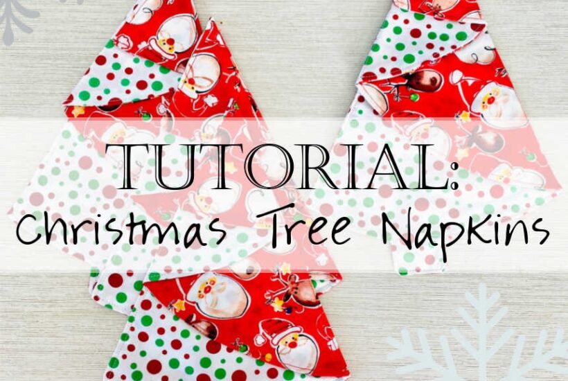 Tutorial How to Make Sew Christmas Tree Napkins Video DIY 2