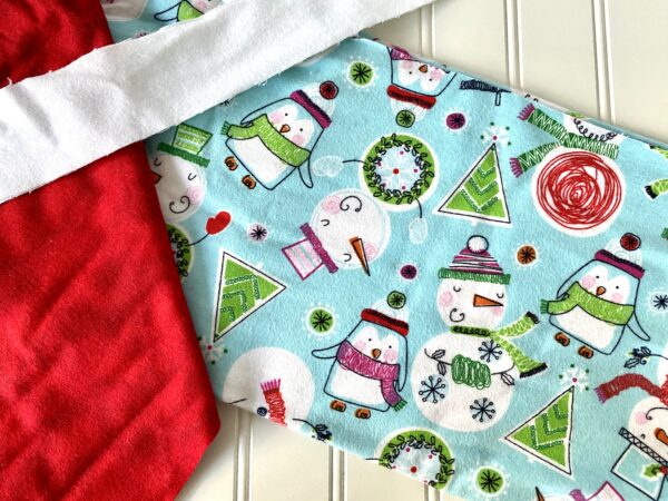 How to Sew an Easy Pillow Case Cover with Flannel or Cotton DIY Christmas 1