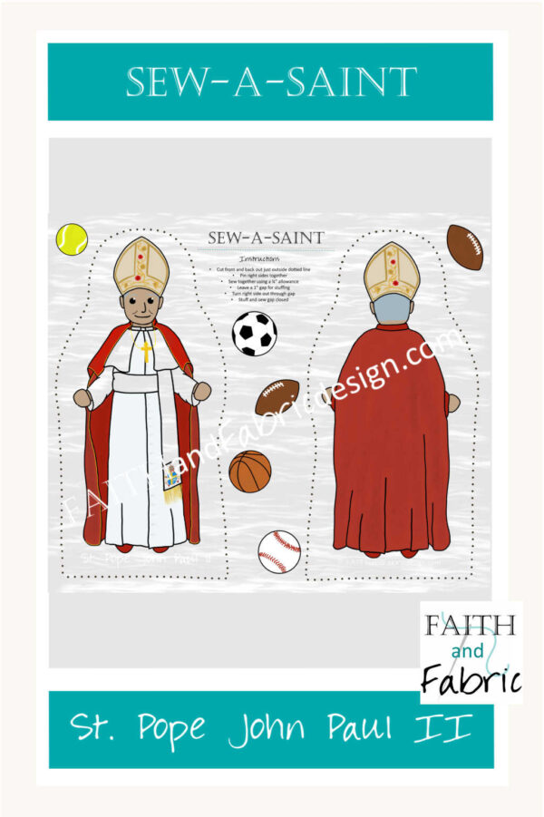 Sew-a-Saint Pope John Paul II Fabric Doll Sew