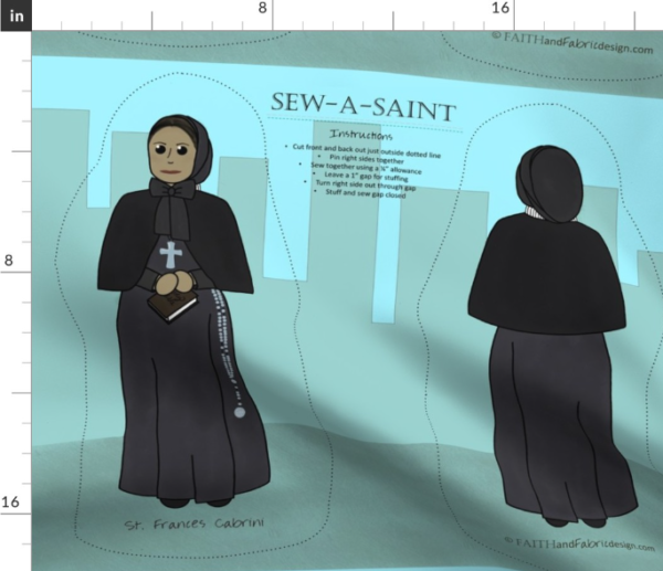 Sew-a-Saint St Frances Cabrini Fabric Doll 2