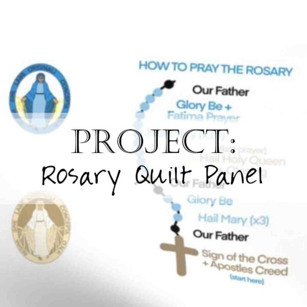 Rosary Quilt Pattern Panel Header