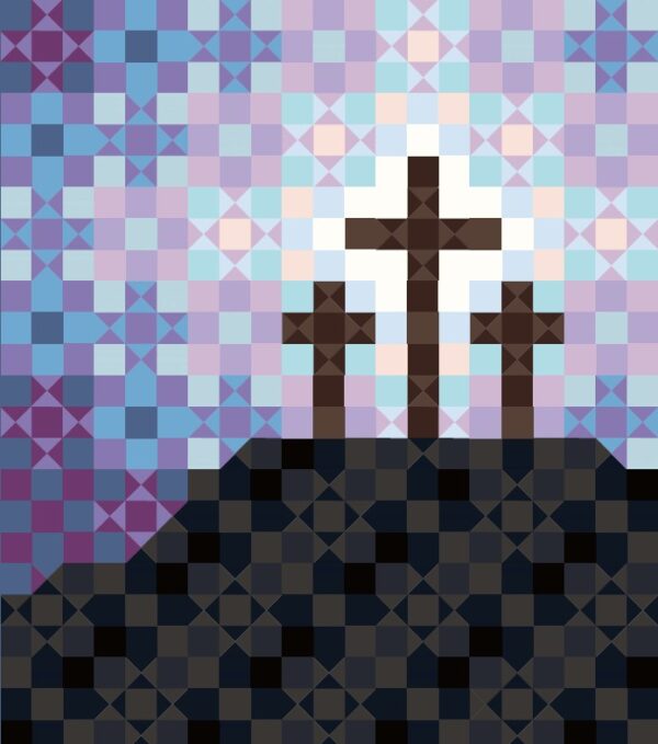 Lent Good Friday quilt by Faith and Fabric in RBD No Binding