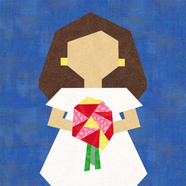 FAF-959 Leah Rachel Women of the Bible Quilt Block v5 Wedding Quilt Block