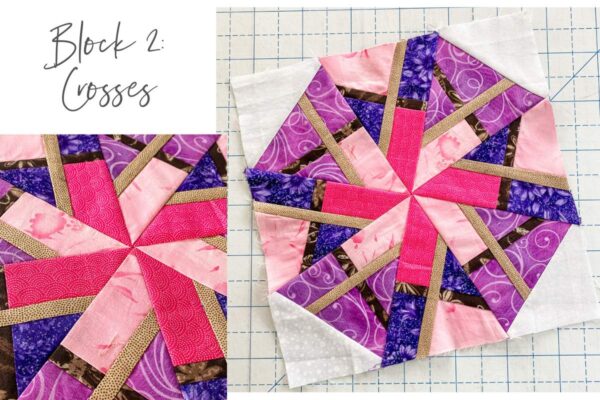 Kaleidoscope Advent Lent Quilt Pattern 3 Cross Quilt Block