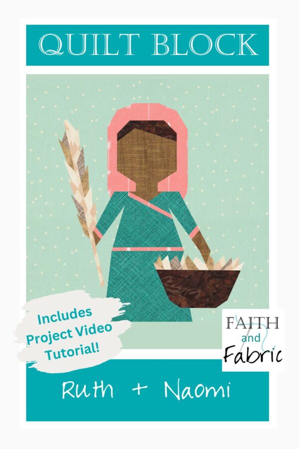 Naomi Ruth Women of the Bible Quilt Block Vertical