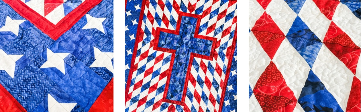Quilt Faith Freedom Americana Patriotic Christian Cross 5